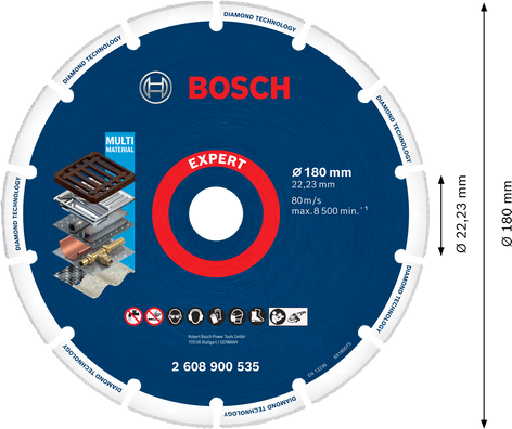 Bosch 7-inch Expert Diamond Metal Wheel Cutting Disc ( 2608900535 )