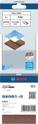 Bosch PRO X440 3pc Sanding Belt ( 75 x 533mm )