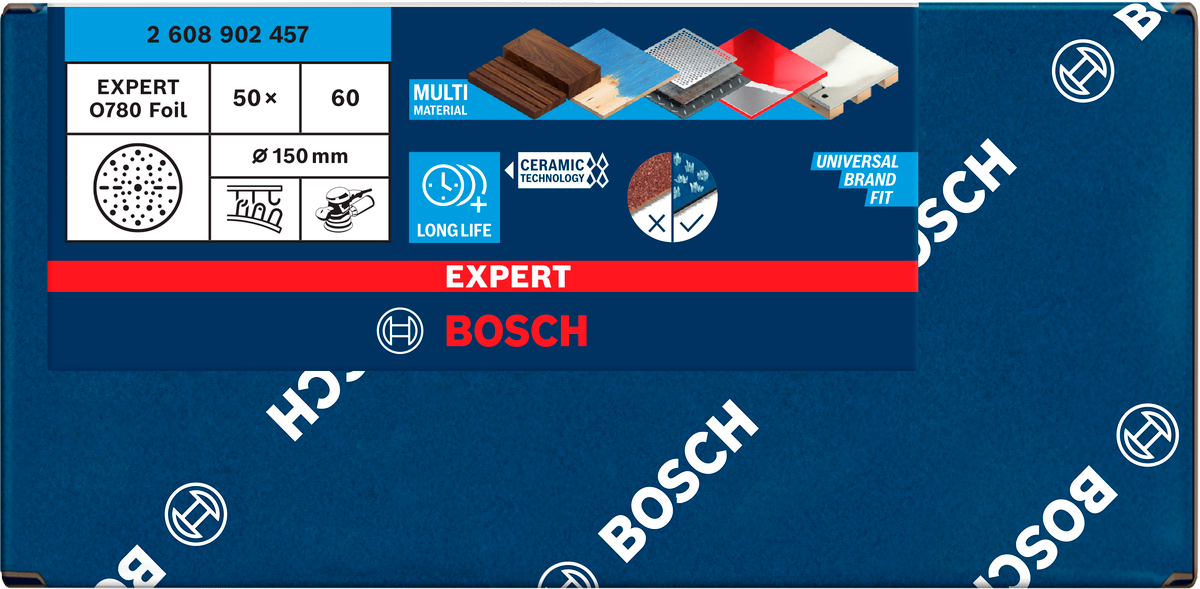 Bosch EXPERT O780 Foil Sanding Disc 125mm / 150mm