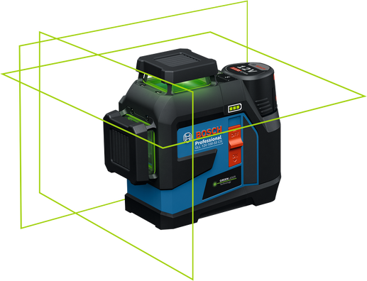 Bosch GLL 100-33 CG Professional Line Laser (Green), 3x 360°