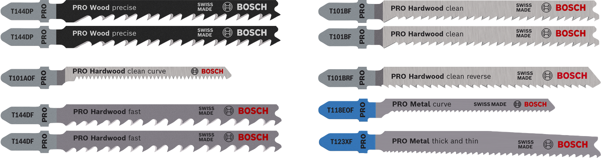 Bosch PRO 10pc Jigsaw Blade Set for Wood & Metal (2607011944 / Replaces 2607010574)