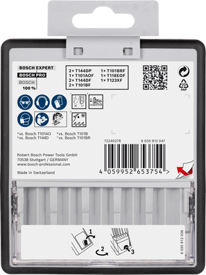 Bosch PRO 10pc Jigsaw Blade Set for Wood & Metal (2607011944 / Replaces 2607010574)