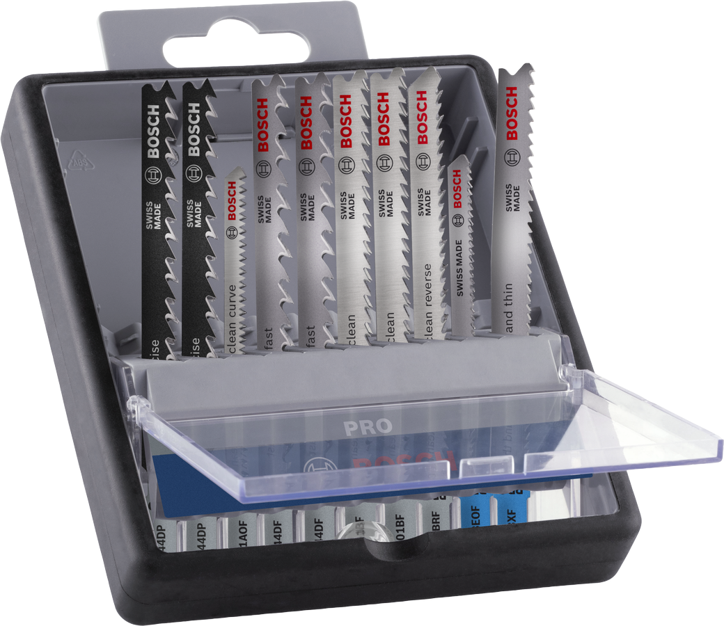Bosch PRO 10pc Jigsaw Blade Set for Wood & Metal (2607011944 / Replaces 2607010574)
