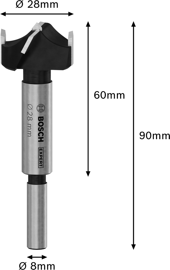 Bosch EXPERT Laminated Wood Hinge Cutting Drill Bit ( 60mm x 90mm )