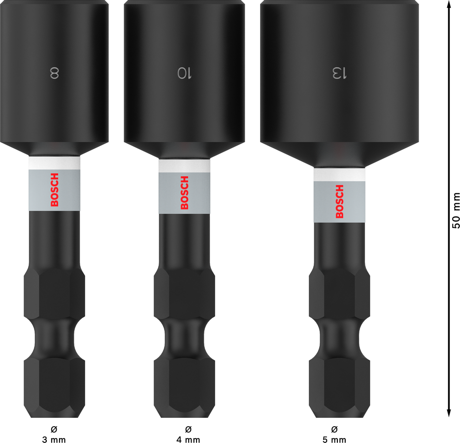 Bosch PRO 3pcs Accessories Nutsetter Impact 50mm Set ( 2608521U64 )