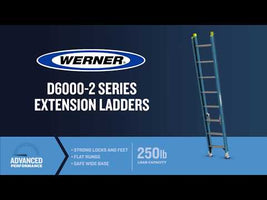Werner Fiberglass Extension Ladder (Blue) (250lbs.) ( Made in USA )