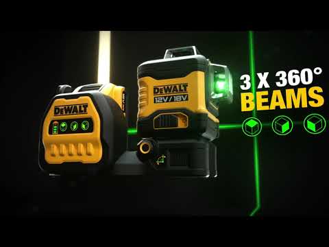 DeWalt DCE089NG18-XJ 70/100-Meters Green Beam Multiline Laser Level 12V/18V/20V XR (Bare Tool Only)