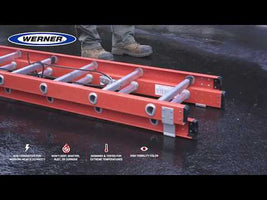 Werner Fiberglass Extension Ladder (Orange) (300lbs.) ( Made in USA )