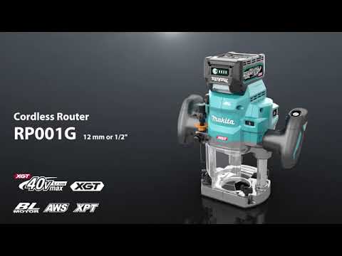 Makita RP001GZ Cordless Brushless Plunge Router with Twin LEDs 1/2