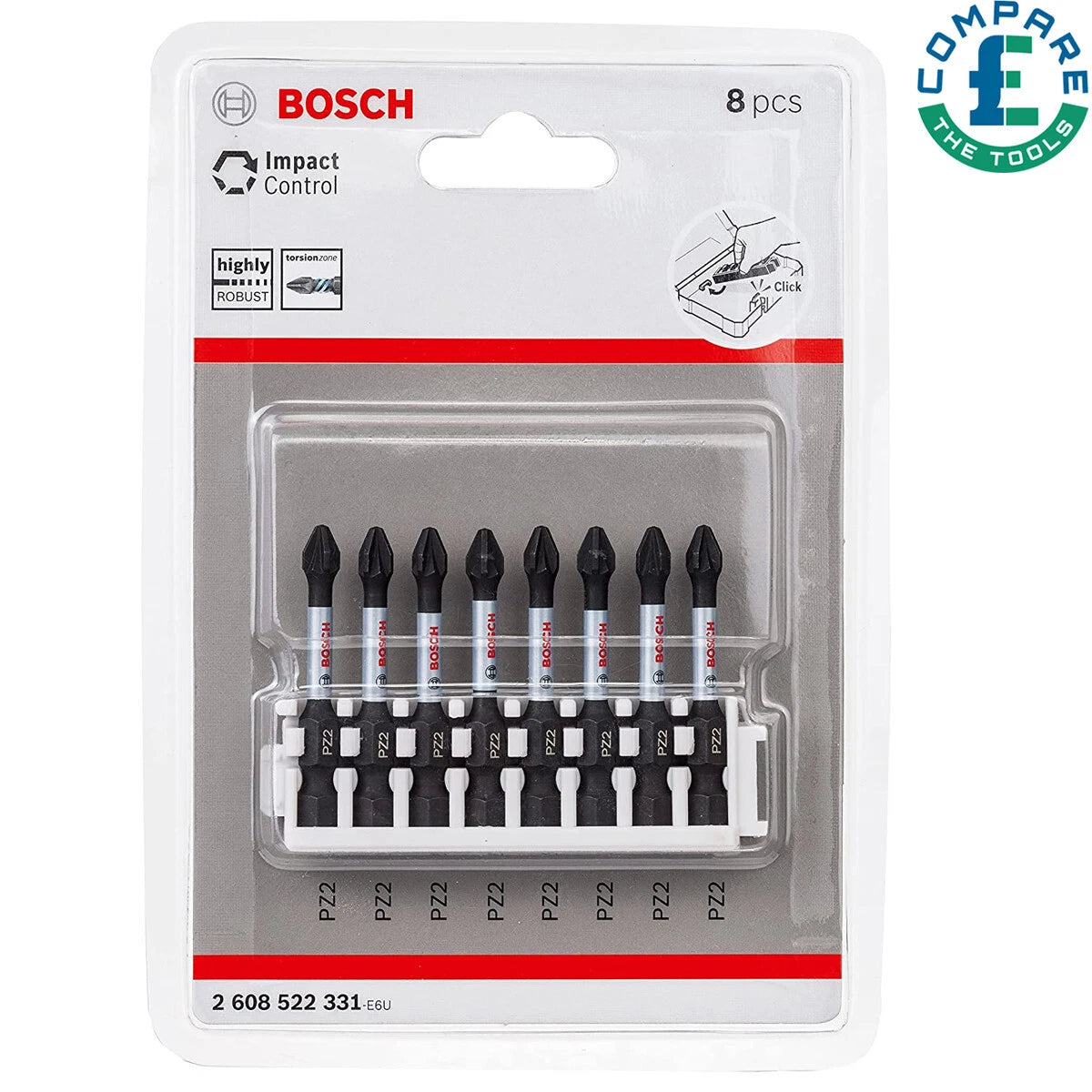 Bosch PRO 8pcs Pozidriv Impact Bit, PZ2 55 mm ( 2608522331 )