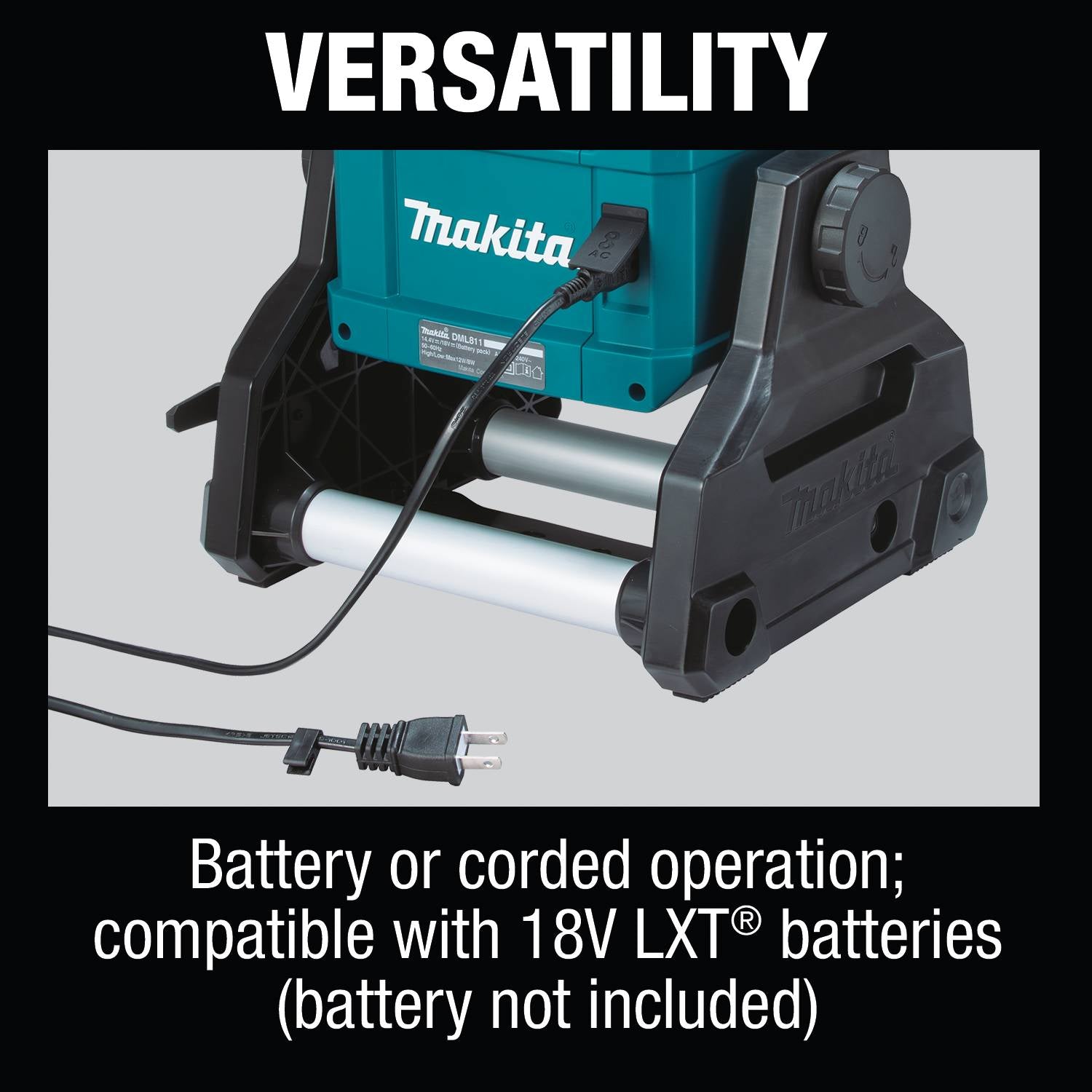 Makita DML811 Corded & Cordless 3,000 lumens LED Work Light AC/18V/14.4V LXT® Li-Ion (Bare Tool)