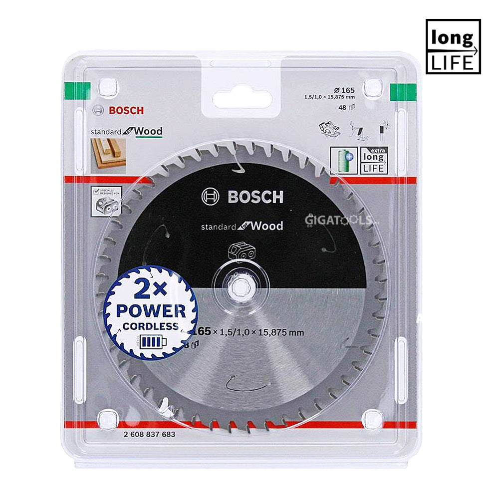 Bosch 165mm x 48T ( 6 inches ) Circular Saw Blade Standard for Wood ( 2608837683 )