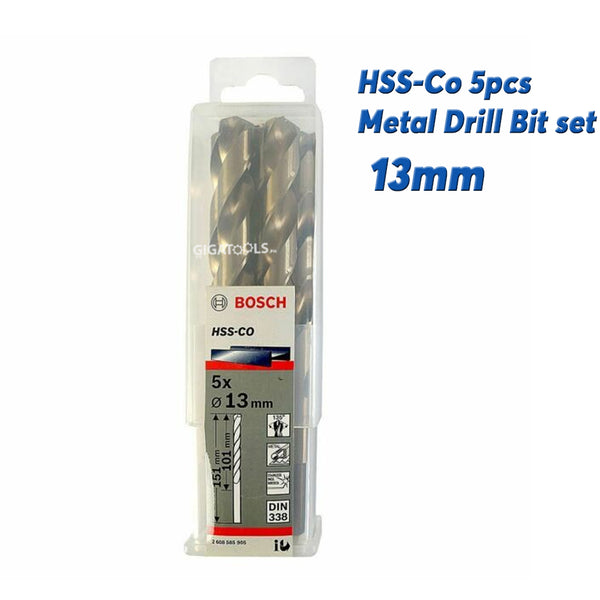 Bosch 5pcs HSS-Co Metal - Ground / Stainless INOX Drill Bit set ( 13mm x 151mm ) ( 2608585905 )