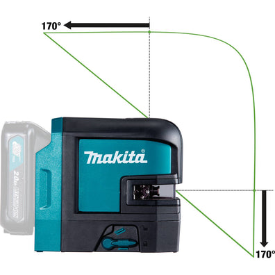 Makita SK106GDZ Rechargeable Cordless Self‑Leveling Cross‑Line/4‑Point Green Beam Laser 12Vmax CXT™ Li-Ion (Bare Tool) Made in Japan