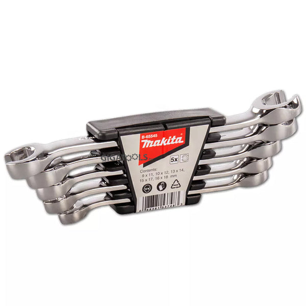 Makita B-65545 - 5pcs. Flare Nut Wrench Set ( 9×11, 10×12, 13×14, 15×17, & 16×18 mm )