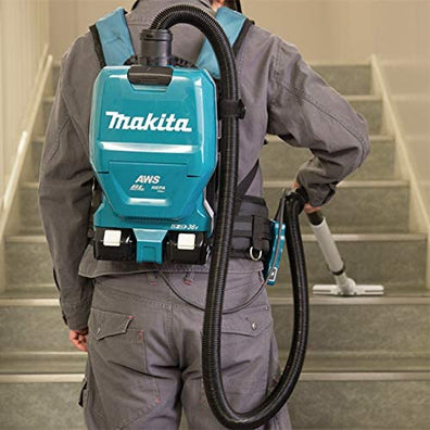 MAKITA DVC265ZX Cordless Brushless Backpack Vacuum Cleaner 18Vx2 (36V) Li-Ion 2.0/1.5L Paper/Cloth Dust Bag(Bare Tool Only)