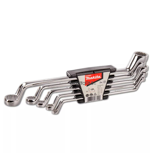 Makita B-65551 - 5pcs. Double Box Wrench Set ( 8×9, 10×11, 12×13, 14×15, & 18×19 mm )