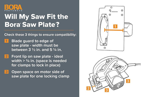 BORA 4pc NGX Circular Saw Guide Compact Set, 544300