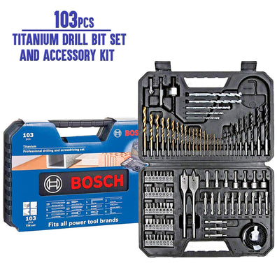 Bosch Premium 103pcs Mixed Accessory Set and Titanium Drill Bits ( 2608594070 )
