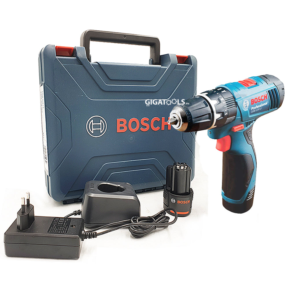 Bosch GSB 120-Li Professional 12V Cordless Hammer Drill Driver Kit Set
