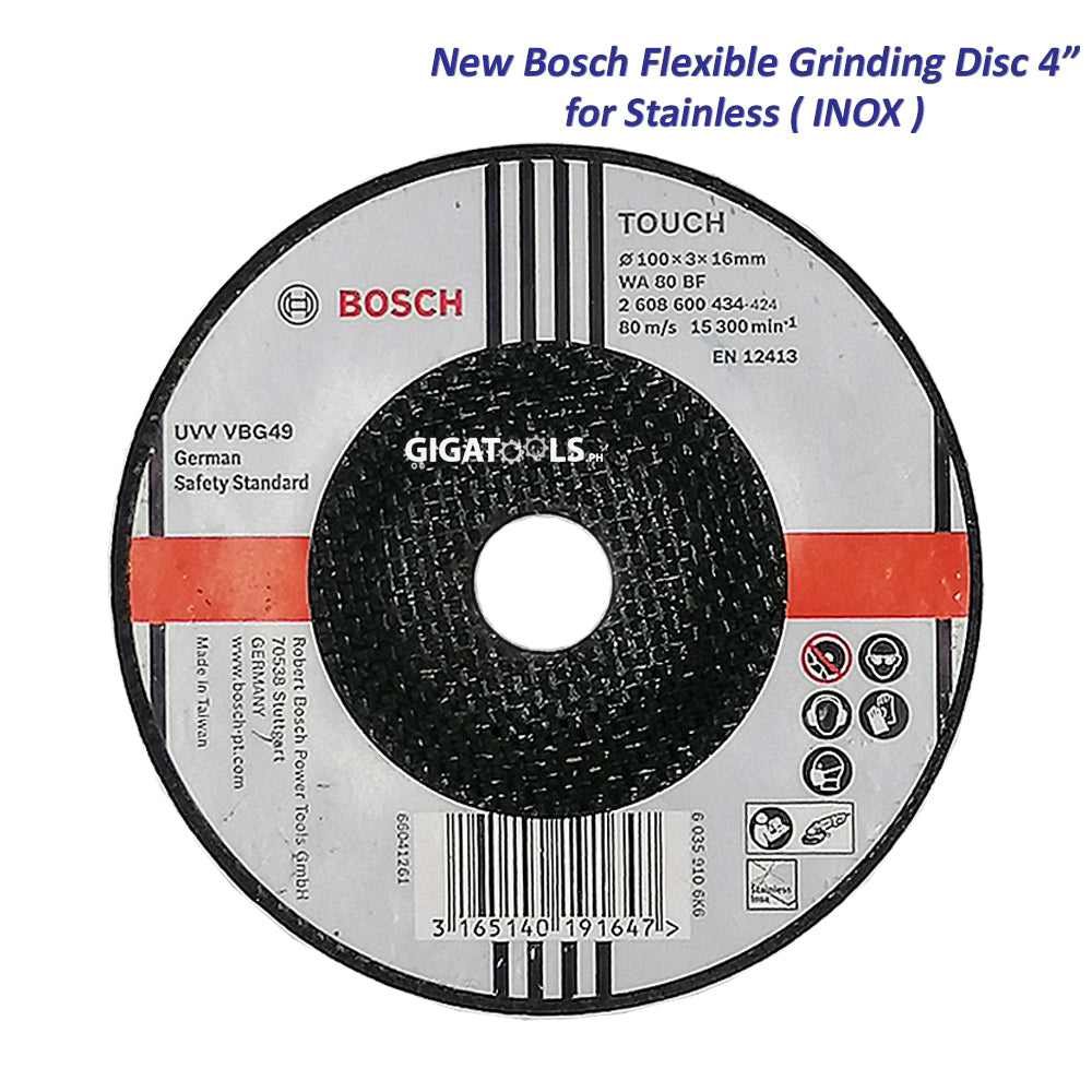 New Bosch Flexible Grinding Disc INOX 4