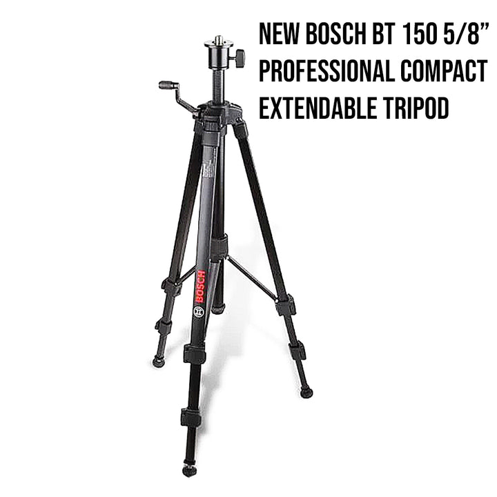 New Bosch BT 150 5/8” Professional Compact Extendable Tripod - GIGATOOLS.PH