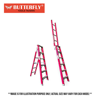 Butterfly Fiberglass Dual-Purpose Ladder