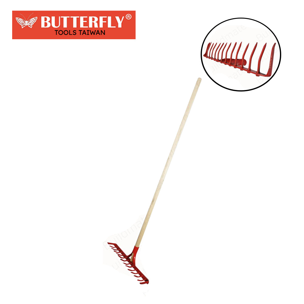 Butterfly Pointed Garden Rake ( R103 ) (TAIWAN) – GIGATOOLS Industrial ...