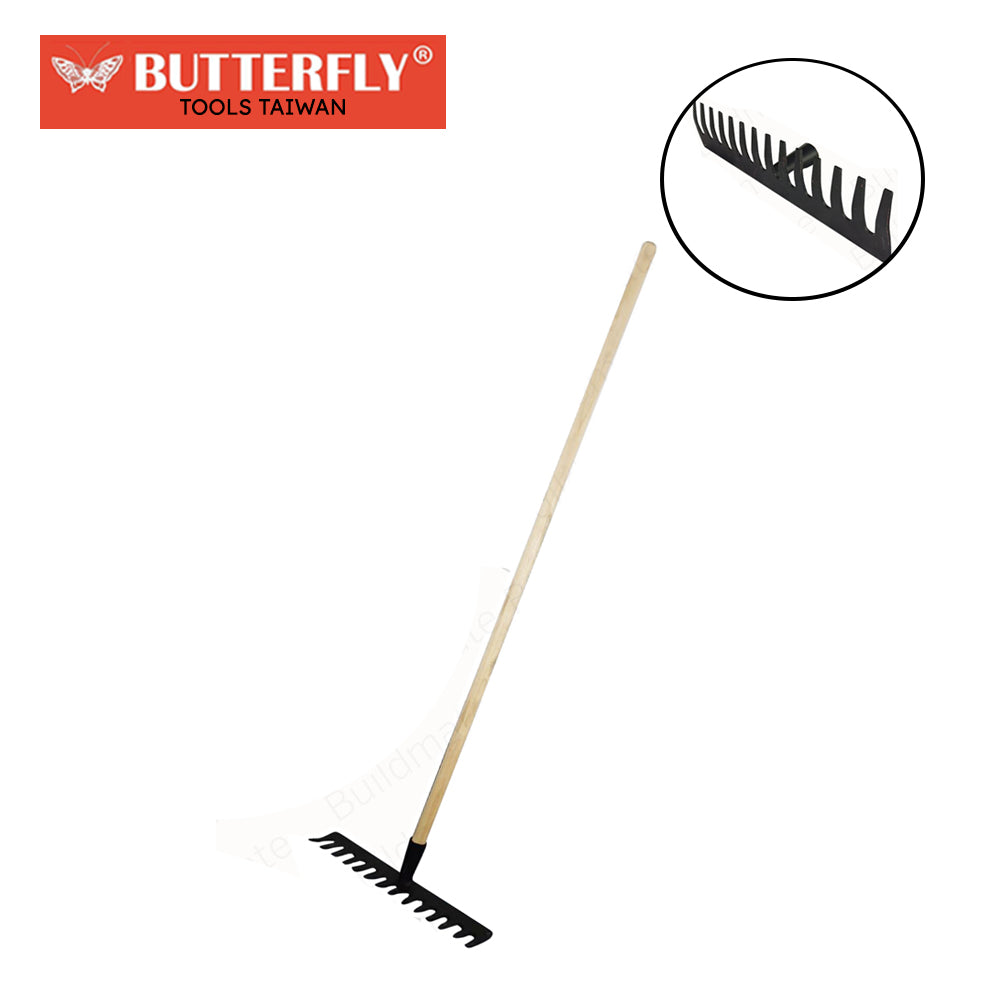 Butterfly Flat Garden Rake ( R104 ) (TAIWAN) – GIGATOOLS Industrial Center