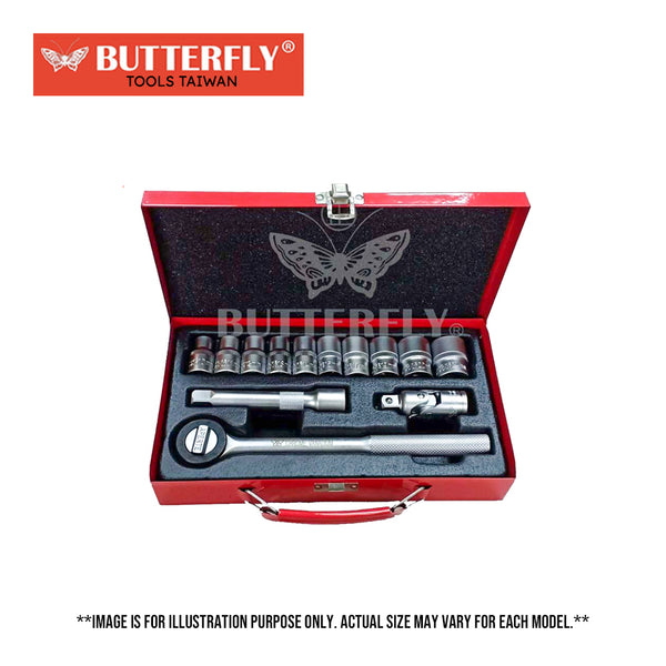 Butterfly 13pcs. 1/2" Dr. CRV Socket Wrench Set ( #816 ) (TAIWAN)