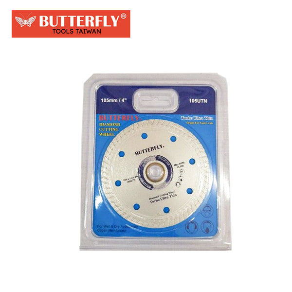 Butterfly 4" Diamond Cutting Wheel for Tiles & Concrete ( #105UTN ) (TAIWAN)
