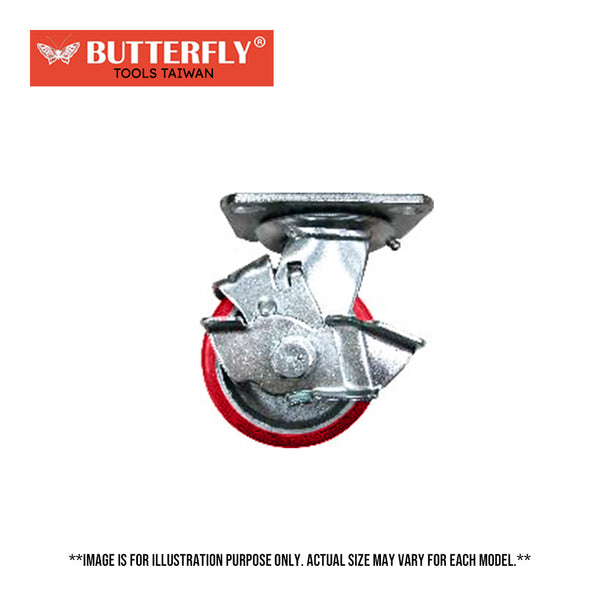 Butterfly Swivel Polyurethane Caster Wheel w/ Brake ( #720 )