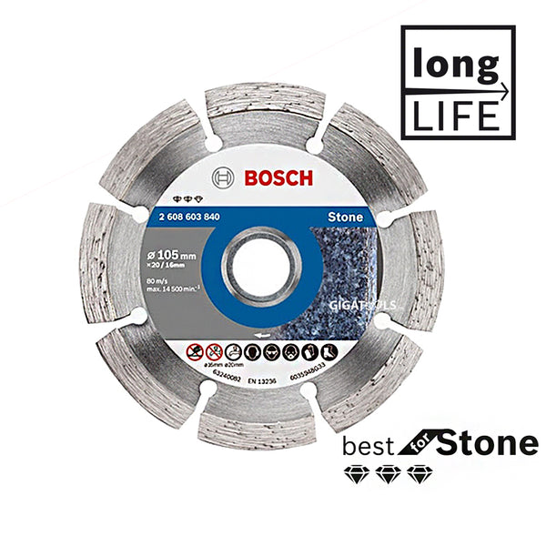 Bosch Best Diamond Cutting Disc Specialized for Stone 4" 150mm ( 2608600923 )
