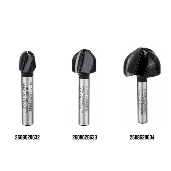 Bosch 1/4" Core Box Router Bits for Wood