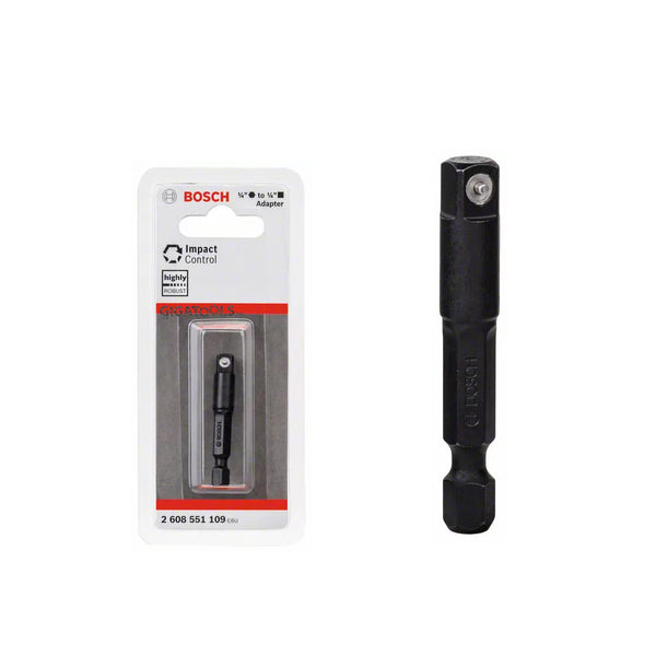 Bosch 1/4" External Hex Shank Adapter for 1/4" Square Drive ( 2608551109 )