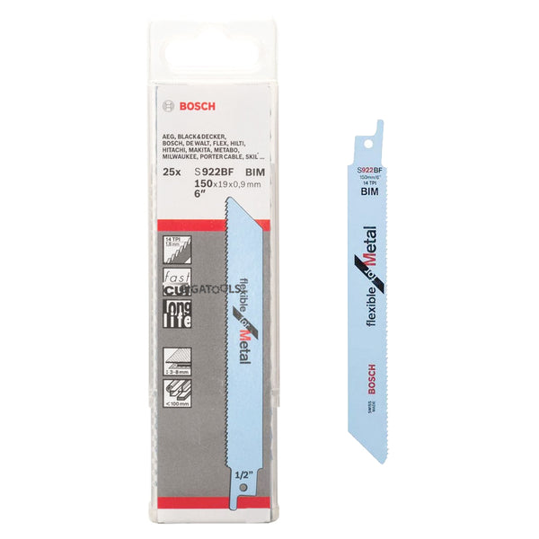 Bosch 25pcs S922BF Reciprocating Saw Blade Flexible for Metal ( 2608657550 )