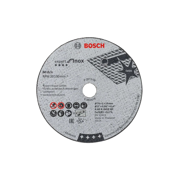 Bosch 5pcs set 3-inches (76mm) Cutting Disc for Stainless Inox ( 2608601520 ) ( 1pack )