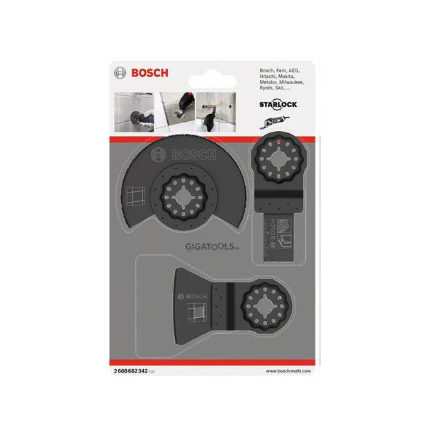 Bosch 3pcs Starlock Multitool Blade Set for Tile ( 2608662342 )