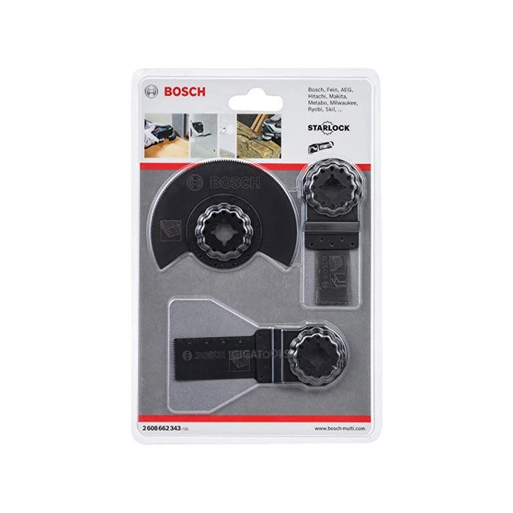 Bosch 3pcs Starlock Multitool Blade Set for Wood ( 2608662343 )