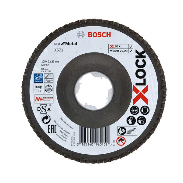 Bosch 5-inch ( 125mm ) X-LOCK Flap Discs for Metal
