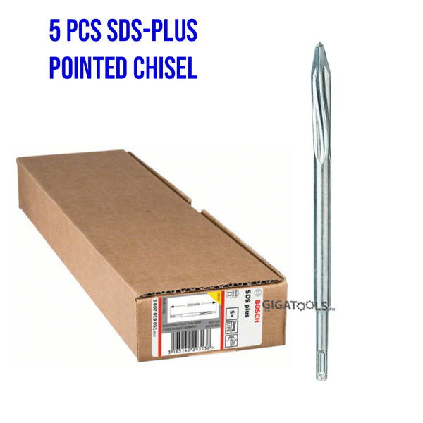 Bosch 5pcs SDS-Plus Pointed Chisel ( 250mm ) ( 2607019051 )
