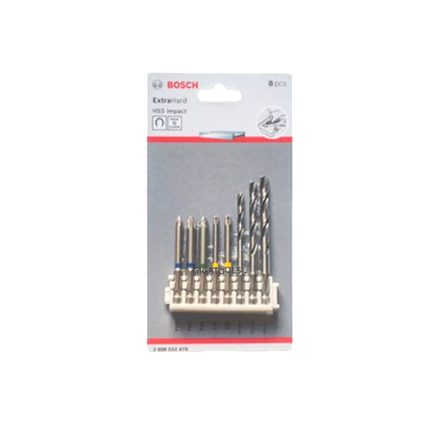 Bosch 8pcs ExtraHard Pick and Click Screwdriver Bits and HSS PoinTeQ Drill Bit Set ( 65mm ) ( 2608522419 )