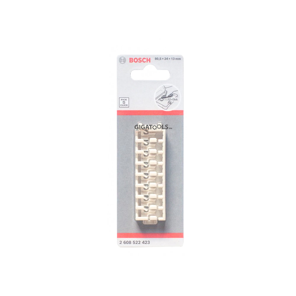 Bosch 8 slot Pick and Click Storage Plastic Bit Holder ( 80.5 x 24 x 13 mm ) ( 2608522423 )