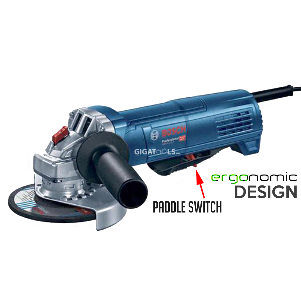 New Bosch GWS 9-100 P Professional Angle Grinder with Paddle Switch Heavy Duty (900W) - GIGATOOLS.PH