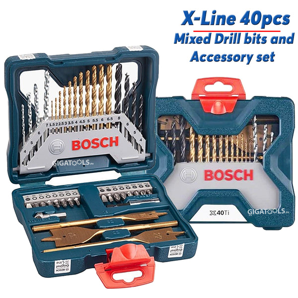 Bosch Premium X-Line 40pcs Combination Drill bits and Accessory kit Set 2607017512 ( X Line )