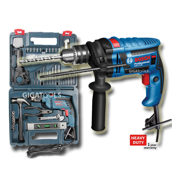 Bosch GSB 13 RE 1/2" (13mm) Impact Drill w/ Hand Tools Kit Set (650W) - GIGATOOLS.PH