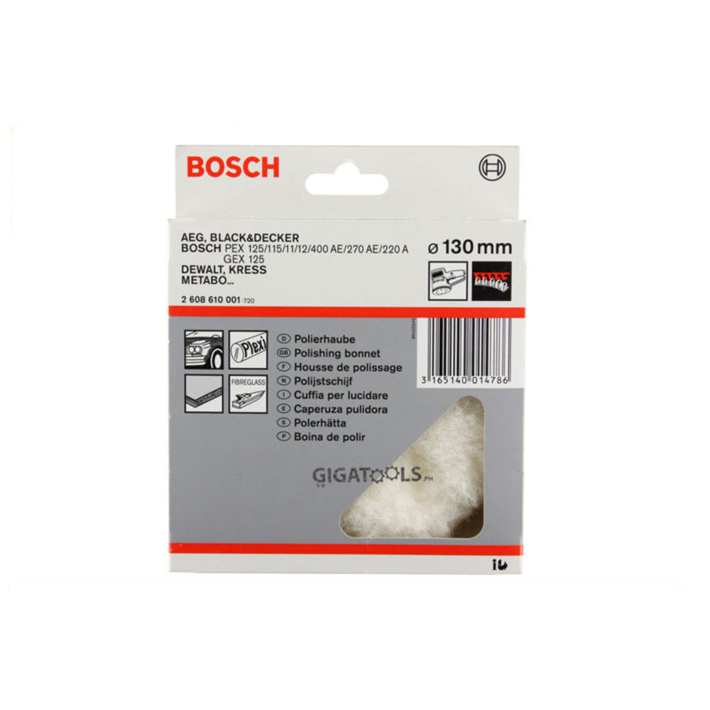 Bosch Lambswool Bonnet for GEX 125- 1AE ( 130mm ) ( 2608610001 )