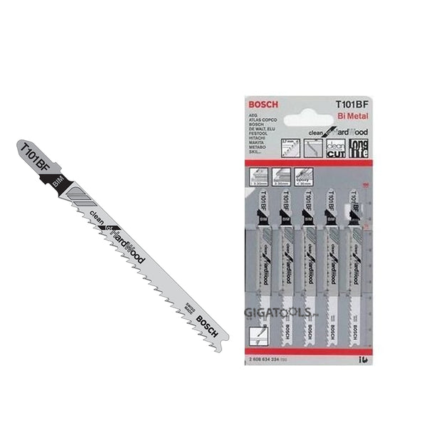 Bosch T101BF 5pcs Jigsaw Blade Clean for Hard Wood ( 2608634234 )