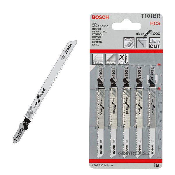 Bosch T101BR 5pcs Jigsaw Blade Clean for Wood ( 2608630014 )