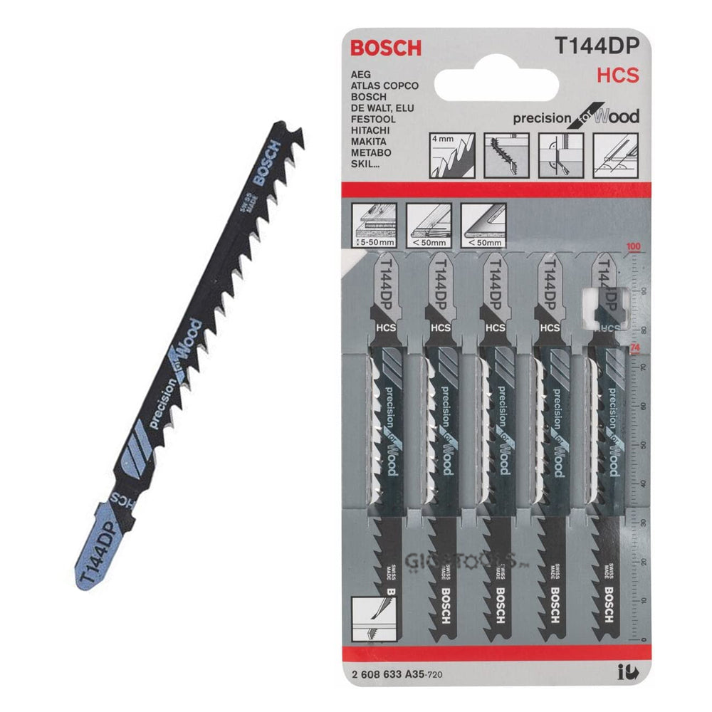 Bosch T144DP 5pcs Jigsaw Blade Precision for Wood ( 2608633A35 )
